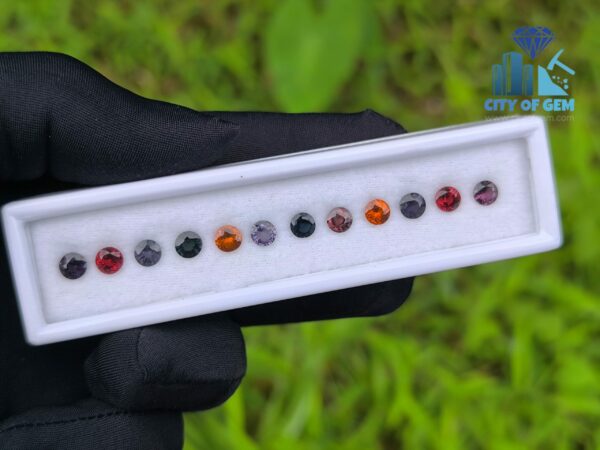 Ceylon Natural Garnet & Spinel Round Collection for Jewelry Designs