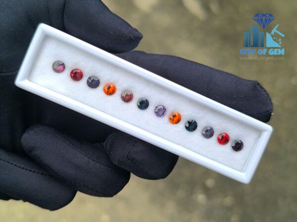 Ceylon Natural Garnet & Spinel Round Collection for Jewelry Designs