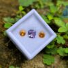 Ceylon Natural Purple Sapphire & Spessartite Pair for Jewelry Designs
