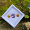 Ceylon Natural Purple Sapphire & Spessartite Pair for Jewelry Designs