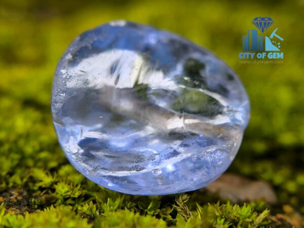 Ancient Natural Blue Sapphire Mukkaru Bead from Ancient Galpaya Village