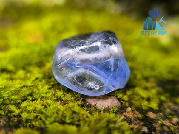 Ancient Natural Blue Sapphire Mukkaru Bead from Ancient Galpaya Village