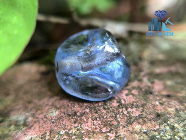 Ancient Natural Blue Sapphire Mukkaru Bead from Ancient Galpaya Village