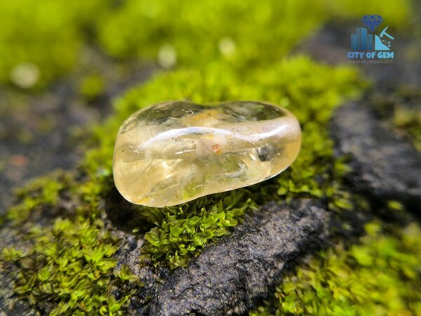 Ancient Natural Yellow Sapphire Mukkaru Bead from Ancient Galpaya Village