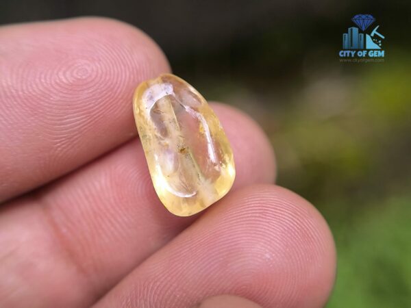 Ancient Natural Yellow Sapphire Mukkaru Bead from Ancient Galpaya Village