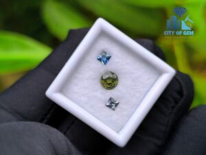 Blue Sapphire & Forest green Zircon for Jewelry Designs