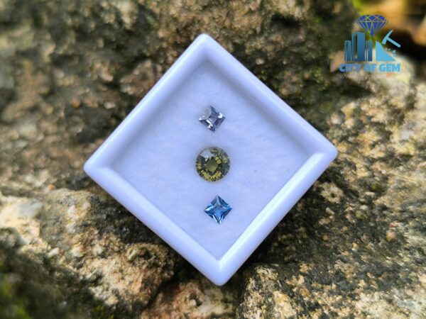 Blue Sapphire & Forest green Zircon for Jewelry Designs