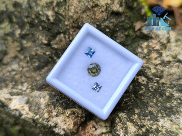 Blue Sapphire & Forest green Zircon for Jewelry Designs
