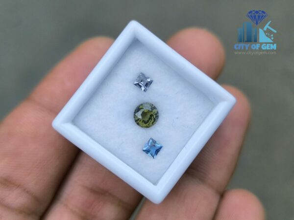 Blue Sapphire & Forest green Zircon for Jewelry Designs