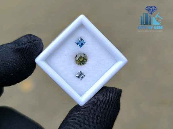 Blue Sapphire & Forest green Zircon for Jewelry Designs