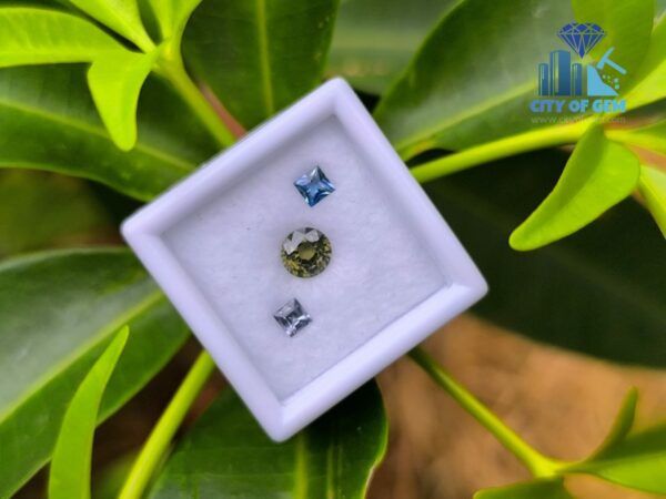 Blue Sapphire & Forest green Zircon for Jewelry Designs