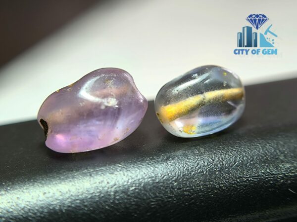 Ancient Natural Blue & Violet Sapphire Mukkaru Bead from Ancient Galpaya Village