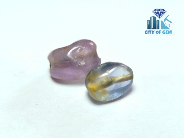 Ancient Natural Blue & Violet Sapphire Mukkaru Bead from Ancient Galpaya Village