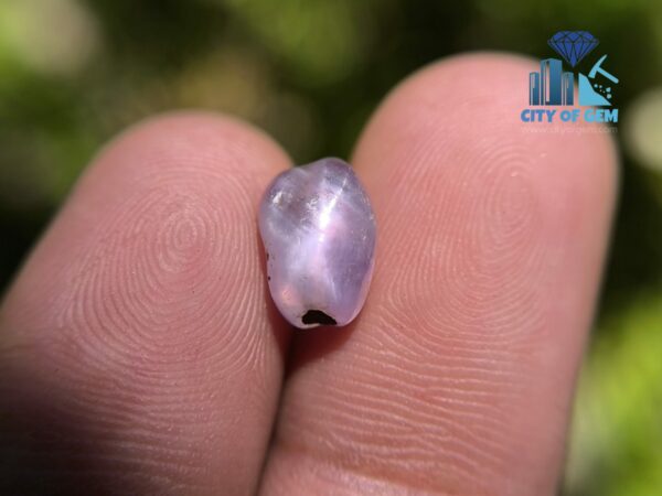 Ancient Natural Blue & Violet Sapphire Mukkaru Bead from Ancient Galpaya Village