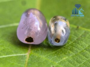 Ancient Natural Blue & Violet Sapphire Mukkaru Bead from Ancient Galpaya Village