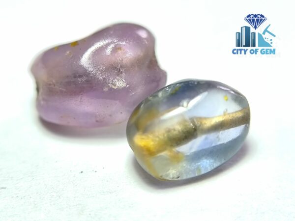 Ancient Natural Blue & Violet Sapphire Mukkaru Bead from Ancient Galpaya Village