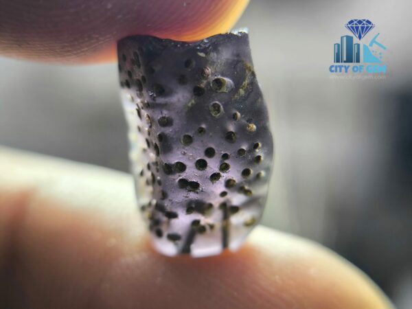 Ancient Natural Purple Spinel Mukkaru Bead with multiple Drill Holes from Ancient Galpaya Village