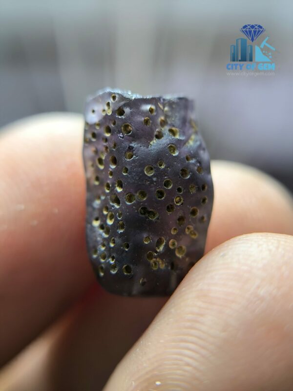 Ancient Natural Purple Spinel Mukkaru Bead with multiple Drill Holes from Ancient Galpaya Village