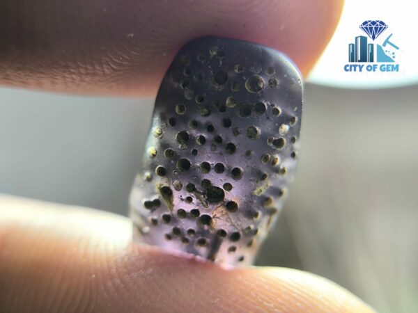 Ancient Natural Purple Spinel Mukkaru Bead with multiple Drill Holes from Ancient Galpaya Village