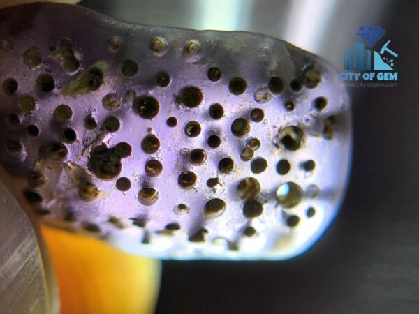 Ancient Natural Purple Spinel Mukkaru Bead with multiple Drill Holes from Ancient Galpaya Village