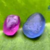 Facet Grade Ceylon Natural Blue Sapphire & Hot Pink Sapphire Alluvial Rough Couple
