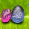 Facet Grade Ceylon Natural Blue Sapphire & Hot Pink Sapphire Alluvial Rough Couple