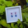 Ceylon Natural Blue Sapphire and Pink Sapphire Earrings Set