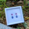 Ceylon Natural Blue Sapphire and Pink Sapphire Earrings Set