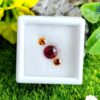 Ceylon Natural Pink Garnet Round & Hessonite Garnet Pair for Jewellery Design